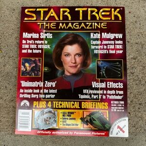 Vtg Star Trek The Magazine October 2000 Issue Marina‎ Sirtis Kate Mulgrew